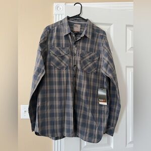 5.11 Tactical Blue Plaid Long Sleeve Shirt